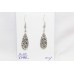 Handmade Dangle Earrings 925 Sterling Silver Engraved Floral Designer Gift o